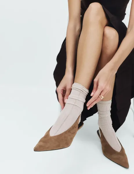 Marks & Spencer Sparkle Crew Socks Gold