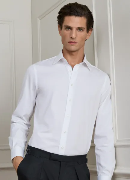 Hackett Classic Fit Plain Engineered Stripe Shirt