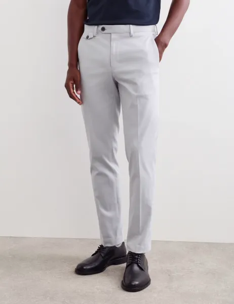 Jaeger Slim Fit Italian Cotton Chinos Grey