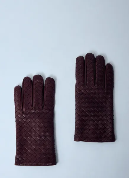 Intrecciato Leather Gloves