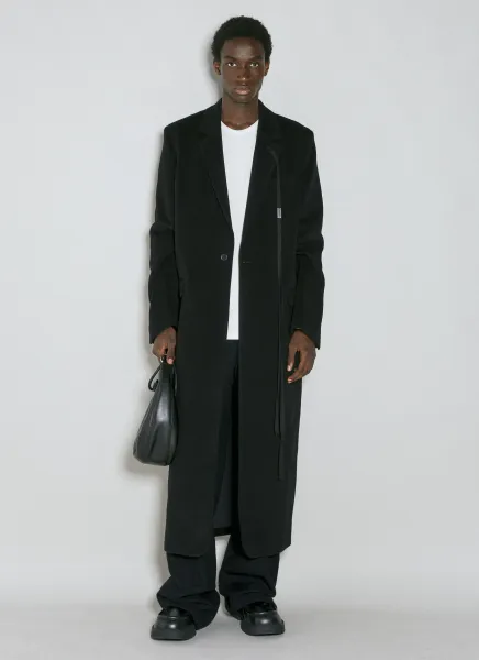 Straight Wool Tailored Coat