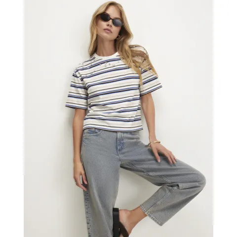 River Island Stripe Embellished T-Shirt