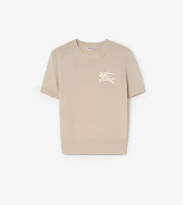 Knight Wool Cotton Top in Easel beige - Women, Lace