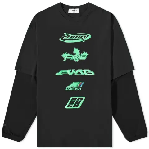 Long Sleeve Graphic Mix T-Shirt