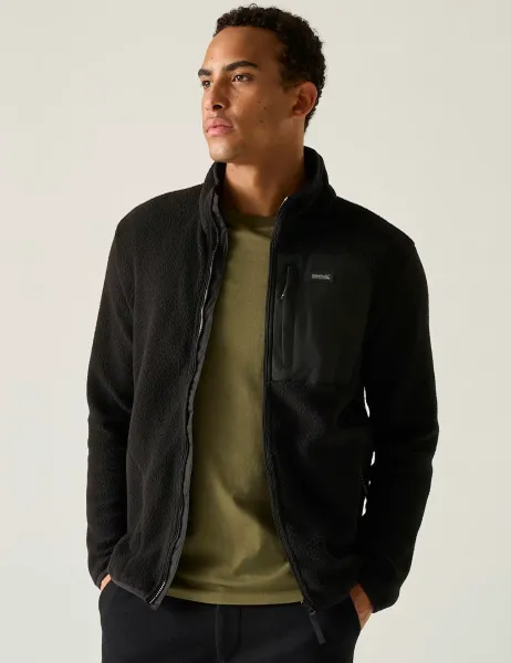 Regatta Frankie Borg Funnel Neck Zip Up Fleece Black