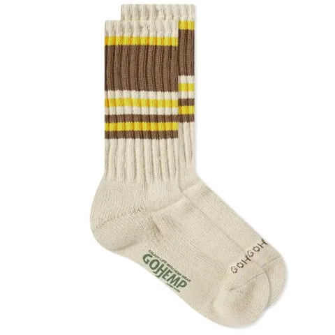 Go Hemp Random Stripe Pile Crew Sock