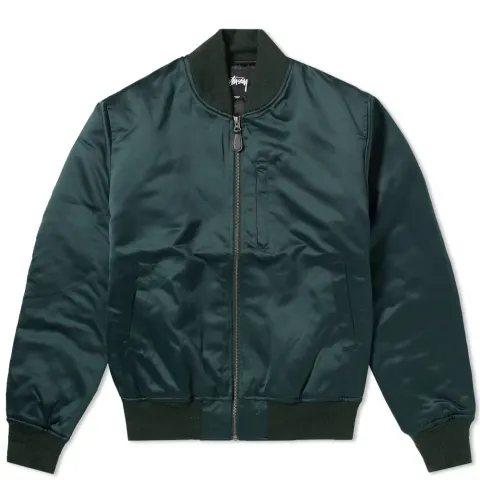 Emory Satin Bomber Jacket