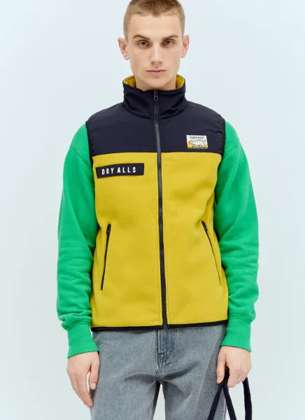 Contrast Panel Fleece Vest