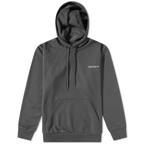 Hooded Script Embroidery Sweat