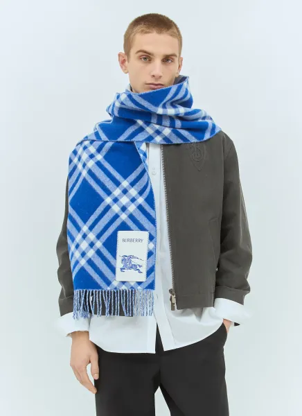 Check Cashmere Scarf