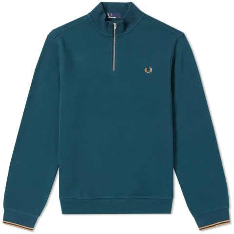 Fred Perry Long Sleeve Zip Neck Polo