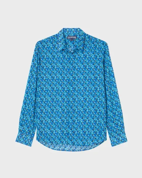 Vilebrequin Men Cotton Voile Shirt Toucana