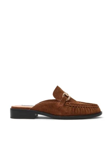 Steve Madden Kapture 015 Suede Flat Loafers Brown