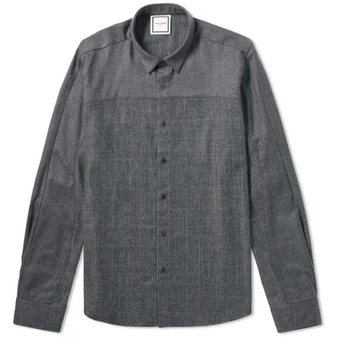 Wool Check Panel Shirt