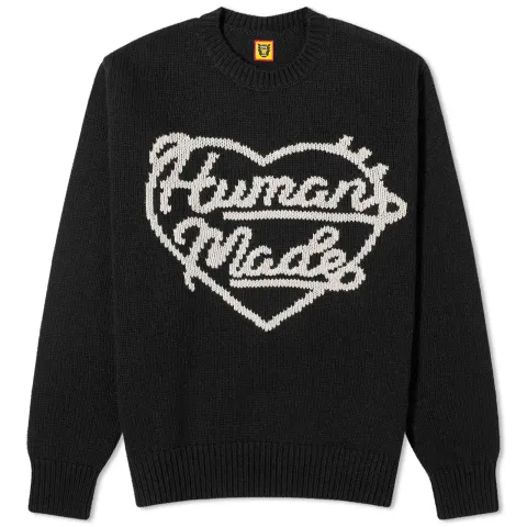 Knitted Heart Crew Neck Jumper