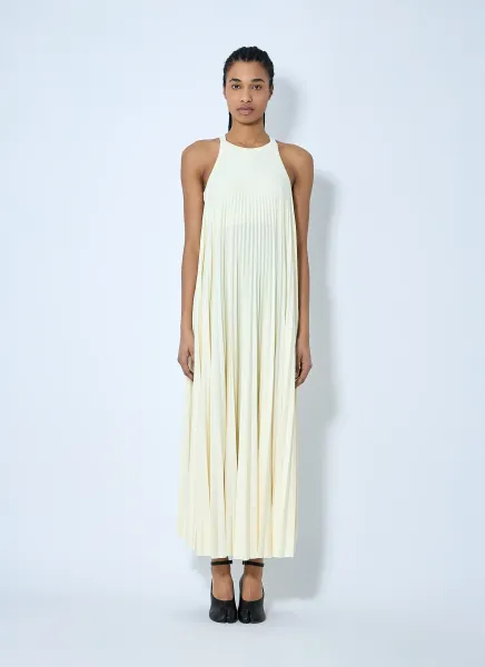 Pleated Jersey Dress