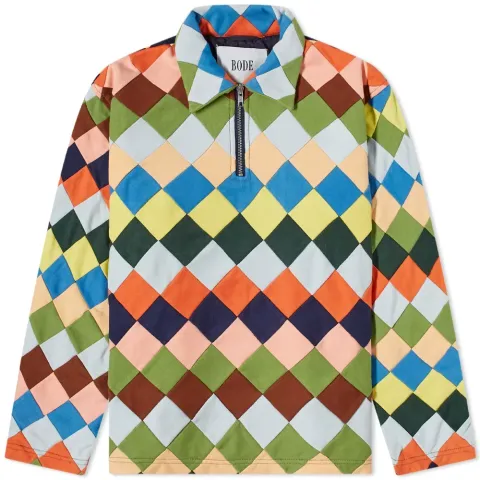 Knit Check Quarter Zip