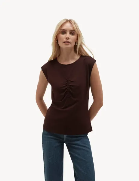 Hobbs Crew Neck Top Brown