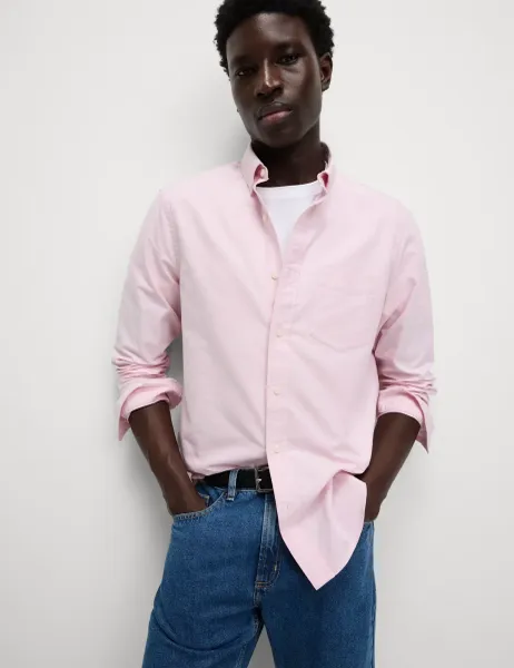 Marks & Spencer Pure Cotton Ultimate Oxford Shirt Pink