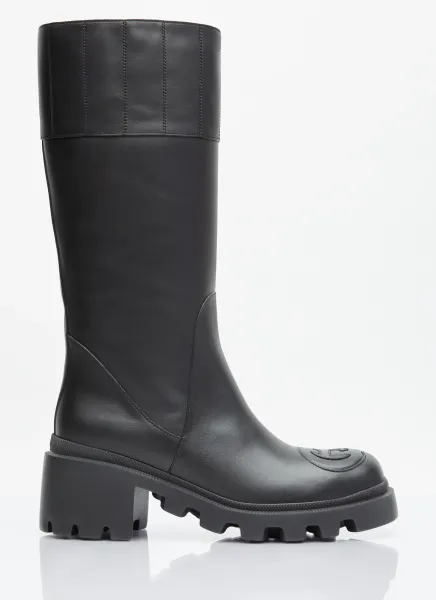 Interlocking G High Leather Boots
