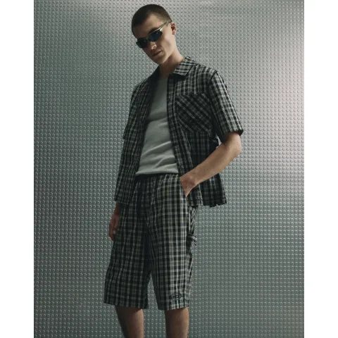 River Island Check Drawstring Jorts