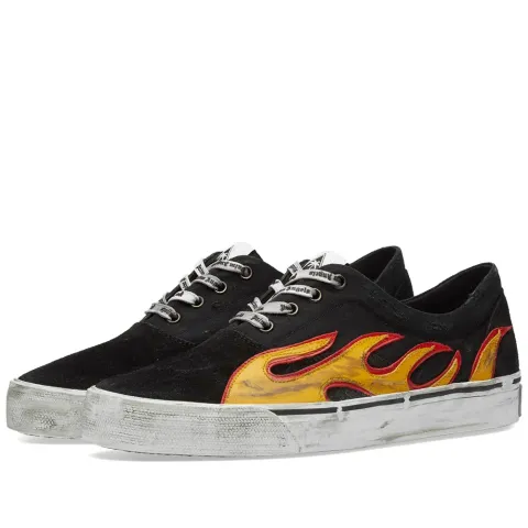 Distressed Flame Sneaker