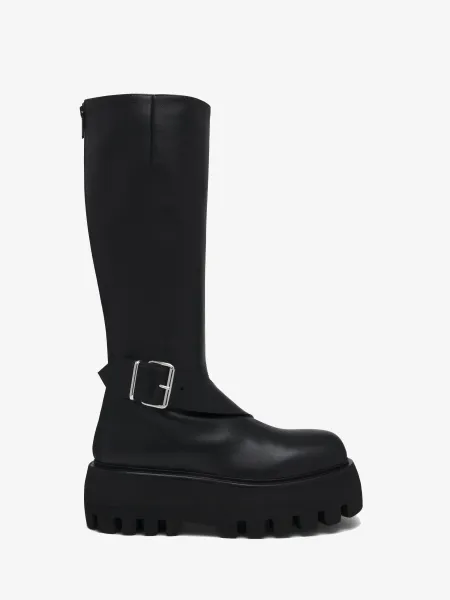 Sofa Knee-High Buckle Boot