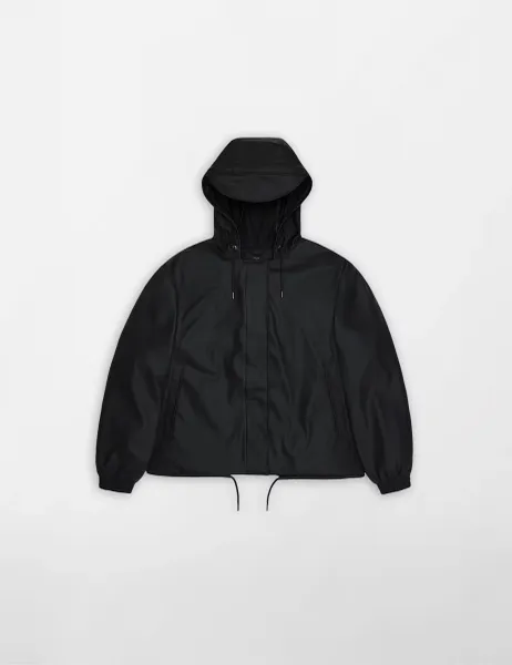 Rains String Waterproof Hooded Cropped Jacket