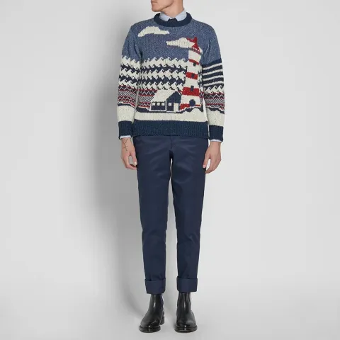 Mohair Lighthouse Crew Knit