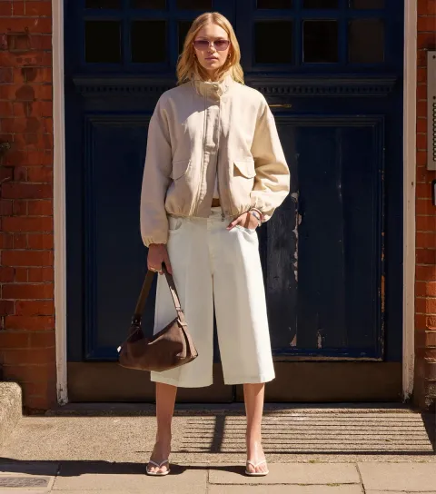 New Look Women's White Denim Culottes