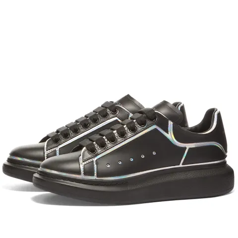 Hologram Piping Heel Tab Wedge Sole Sneake