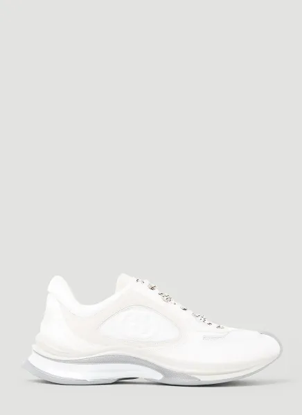 Suede Run Logo Embossed Sneakers