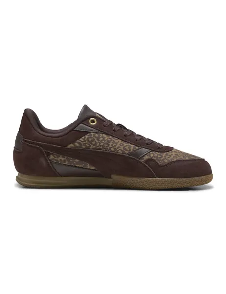 Puma Bella Donna Feline Leopard Print Trainers Brown Mix