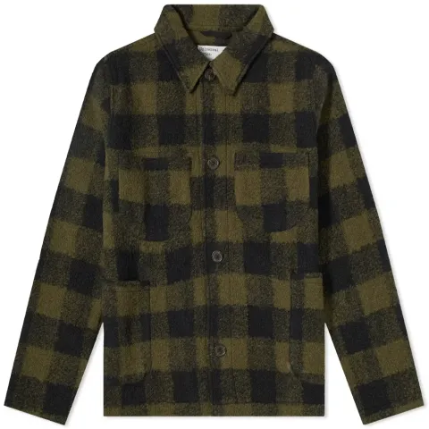 Check Wool Fleece Lumber Jacket