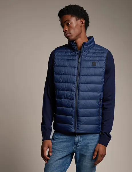 Boss Odeno2 Padded Lightweight Quilted Gilet Navy