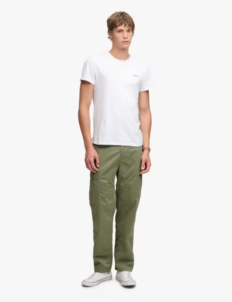 Superdry & Co Tapered Fit Cotton Rich Cargo Trousers Green