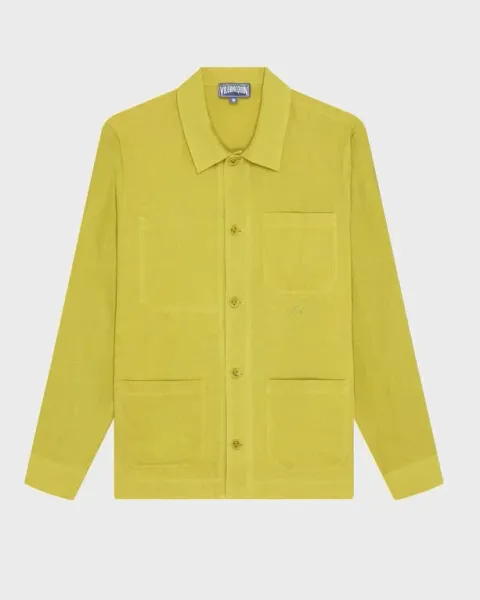 Vilebrequin Men Linen Overshirt Solid