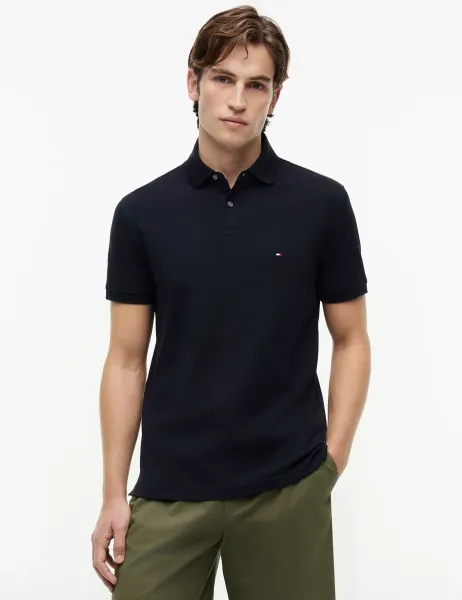 Tommy Hilfiger 1985 Cotton Rich Pique Polo Shirt Navy