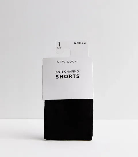 Black 80 Denier Anti-Chafing Shorts
