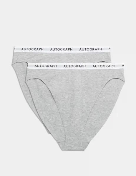 Autograph 2 Pack Lille High Waisted High Leg Knickers