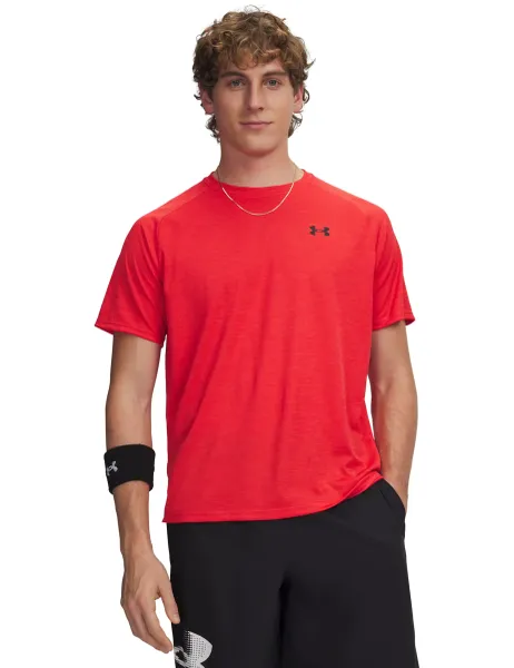 Under Armour Tech Textured Short Sleeve T-Shirt Red