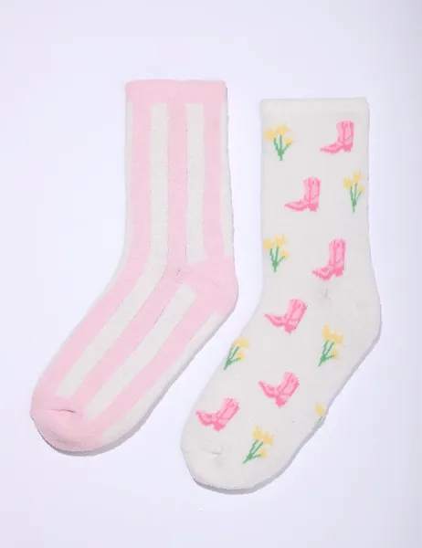 Boux Avenue 2 Pack Cowgirl Ankle High Socks Multi