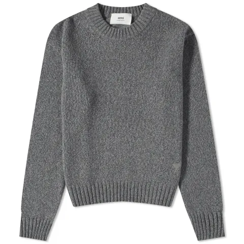 Tonal Heart Cashmere Crew Knit