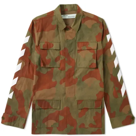 Diagonal Camouflage Field Jacket