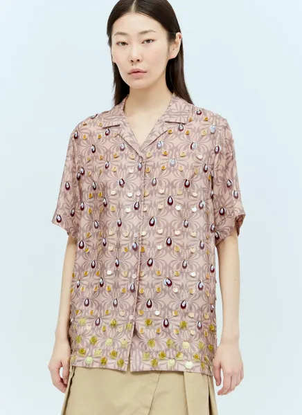 Embellished Silk Shirt
