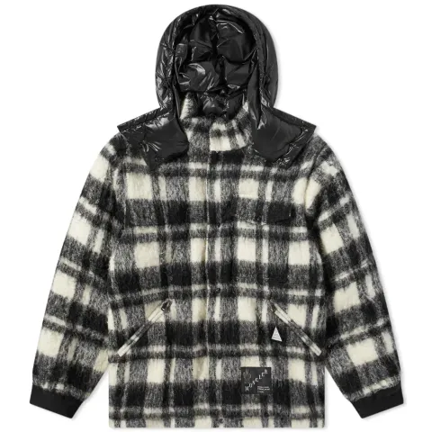 7 Moncler FRGMT Hiroshi Fujiwara Checked Mohair Down Jacket