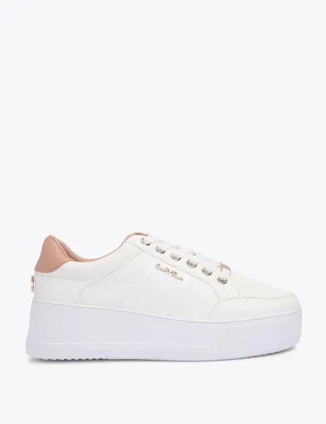 Carvela Jive Embellished Platform Trainers White