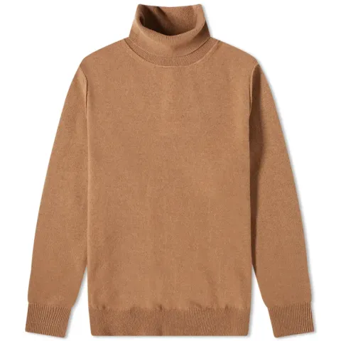 Reversed Seam Roll Neck Knit