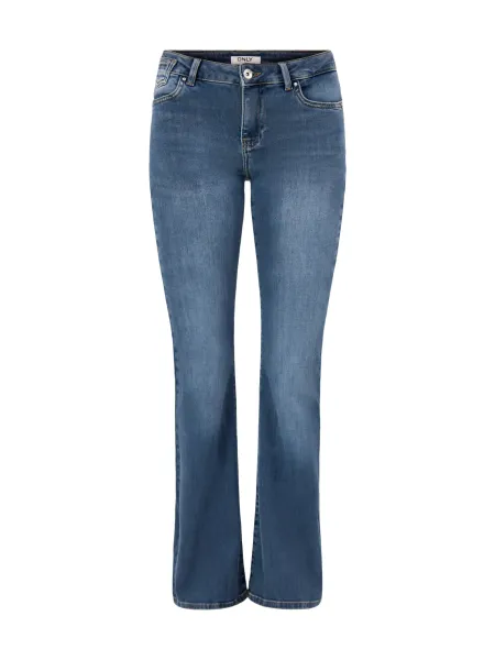 Only Blush Icon Coin Mid Waist Flare Jeans 32 Inch
