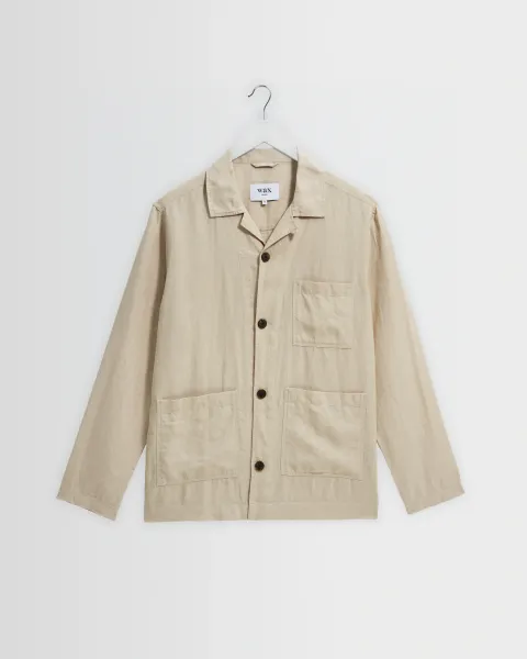 Kimpton - Beige Washed Linen Jacket